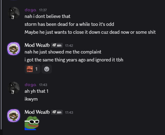 Further community discussion about the reported Storm Client DMCA complaint
